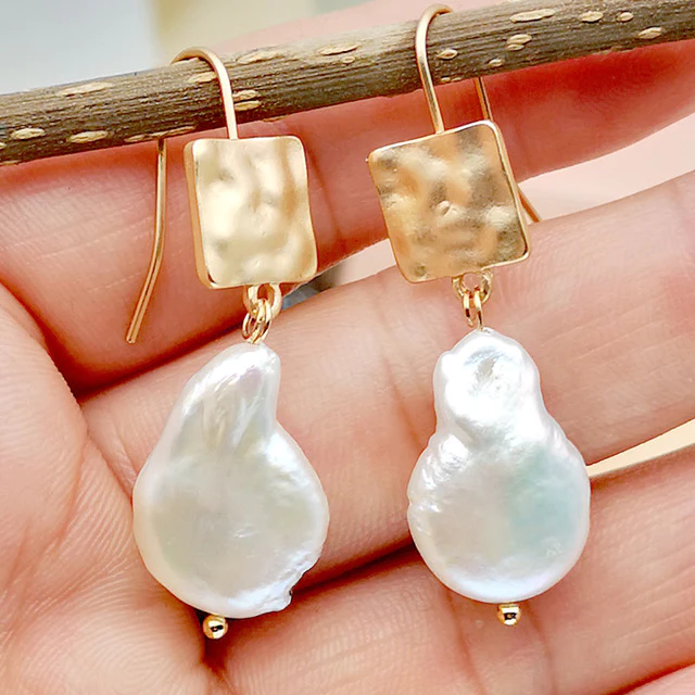 Baroque-Style Gold-Tone Earrings