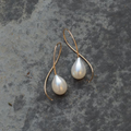 Pearl Drop Threader Hook Earrings