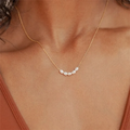 Delicate Gold-Tone Chain with Floating Pearls