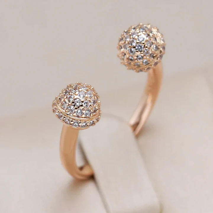 Open Bright Spheres Ring