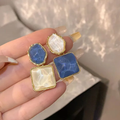White Ocean-Inspired Earrings