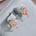 Bright Spiral Gold-Tone Earrings