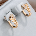 Bright Gold-Tone Dot Earrings