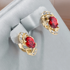 Crystal Gold-Tone Earrings in Two Colourways