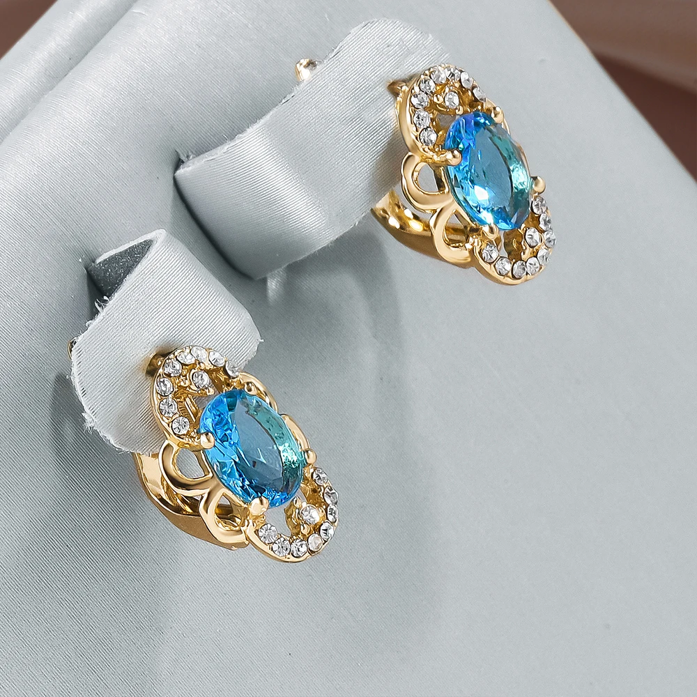 Crystal Gold-Tone Earrings in Two Colourways