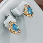 Crystal Gold-Tone Earrings in Two Colourways