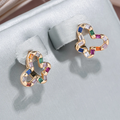 Colourful Hollow Butterfly Earrings
