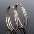 Vintage-Style Bright Hoop Earrings