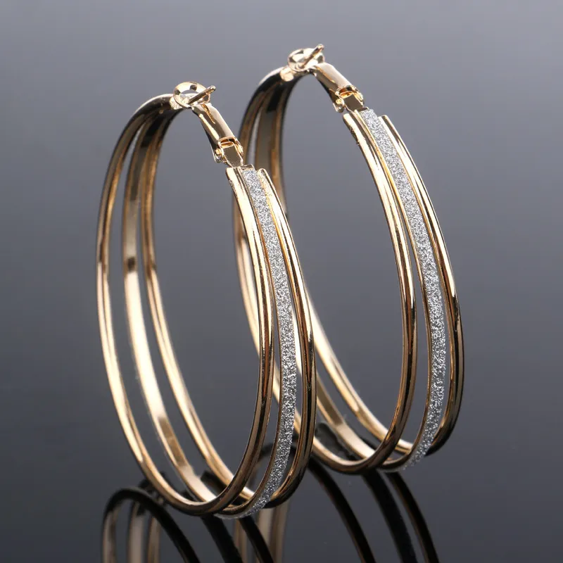 Vintage-Style Bright Hoop Earrings