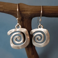 Vintage-Style Square Etched Maze Earrings