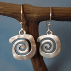 Vintage-Style Square Etched Maze Earrings