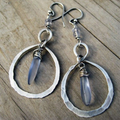 Vintage-Style Blue Crystal Ocean Earrings