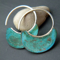 Vintage-Style Worn Turquoise Earrings