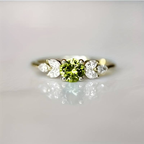 Vintage-Style Zirconia Olive Ring