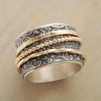 Vintage-Style Antique Two-Tone Ring
