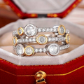 Vintage-Style Bright Two-Tone Ring