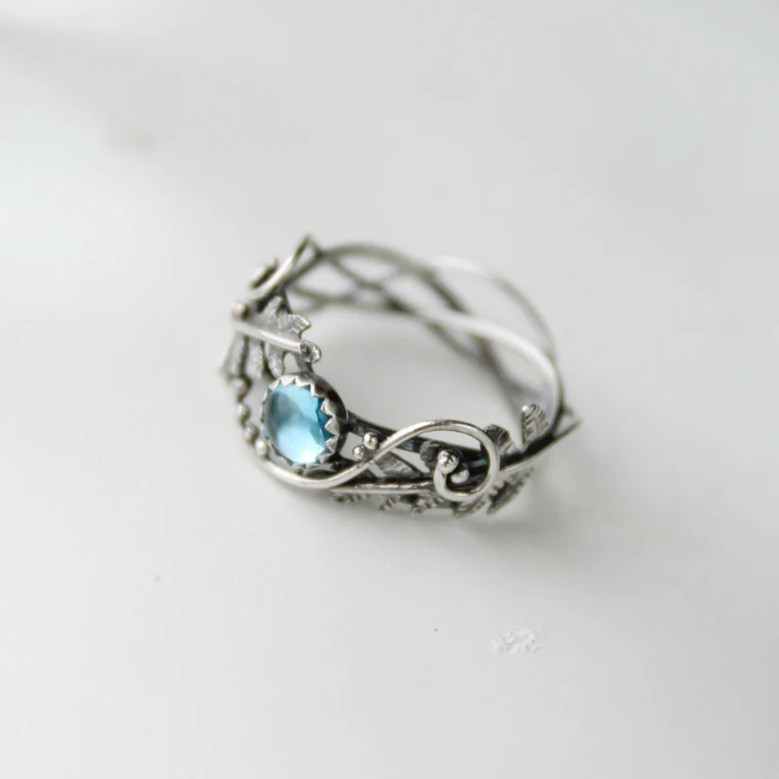 Vintage-Style Blue Moonstone Ring