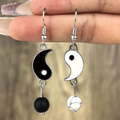 Vintage-Style Black and White Earrings