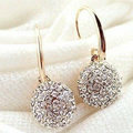 Vintage-Style Bright Gold-Tone Drop Earrings