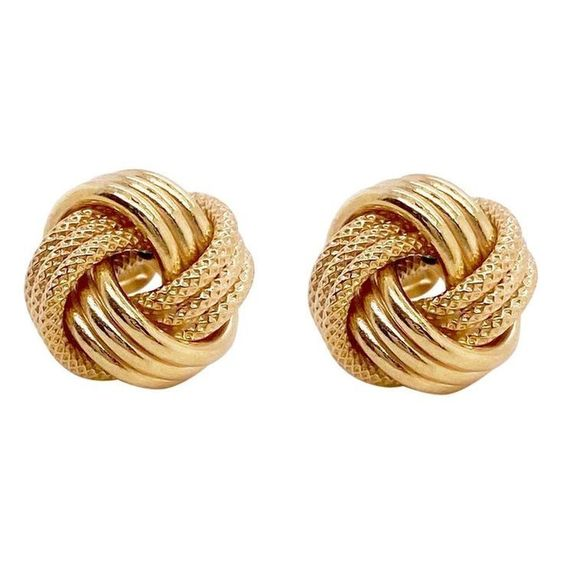 Vintage-Style Gold-Tone Knotted Earrings