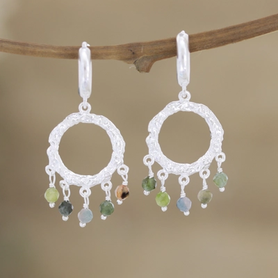 Vintage-Style Colourful Bead Earrings