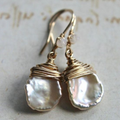 Vintage-Style Baroque Pearl Drop Earrings