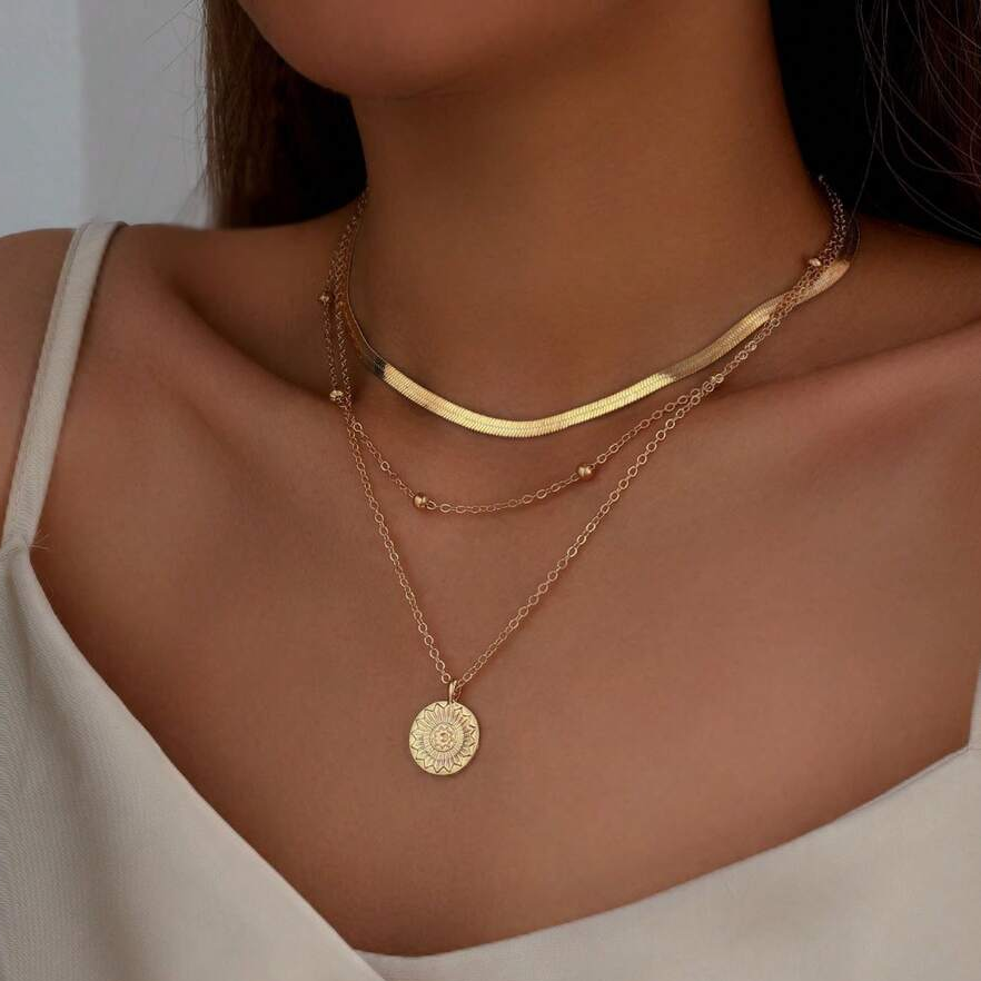 Vintage-Style Gold-Plated Necklace