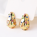 Vintage-Style Colourful Zirconia Drop Earrings