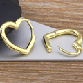 Gold-Tone Heart Earrings for Summer