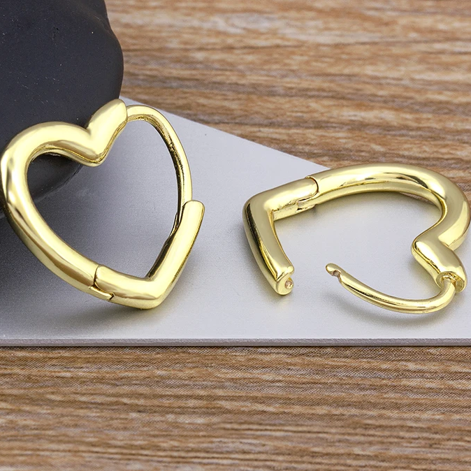 Gold-Tone Heart Earrings for Summer