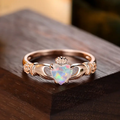 Rosé kroonring met opaallook