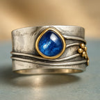 Boho ring met edelsteenlook