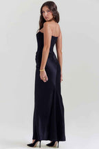 Off-shoulder korsetjurk met sweetheart-hals en rits