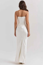 Off-shoulder korsetjurk met sweetheart-hals en rits