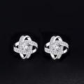 Twisted Orbit Zirconia Earrings