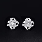 Twisted Orbit Zirconia Earrings