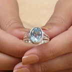 Serenity Blue Oval Ring