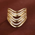 Sculpted Ripple Ring