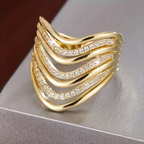 Sculpted Ripple Ring