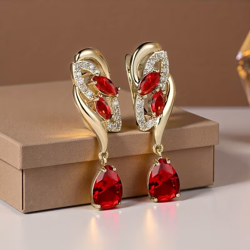 Velvet Flame Earrings in Four Colours