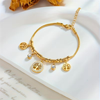Charm Bracelet with Tree Drop Detail