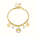 Charm Bracelet with Tree Drop Detail