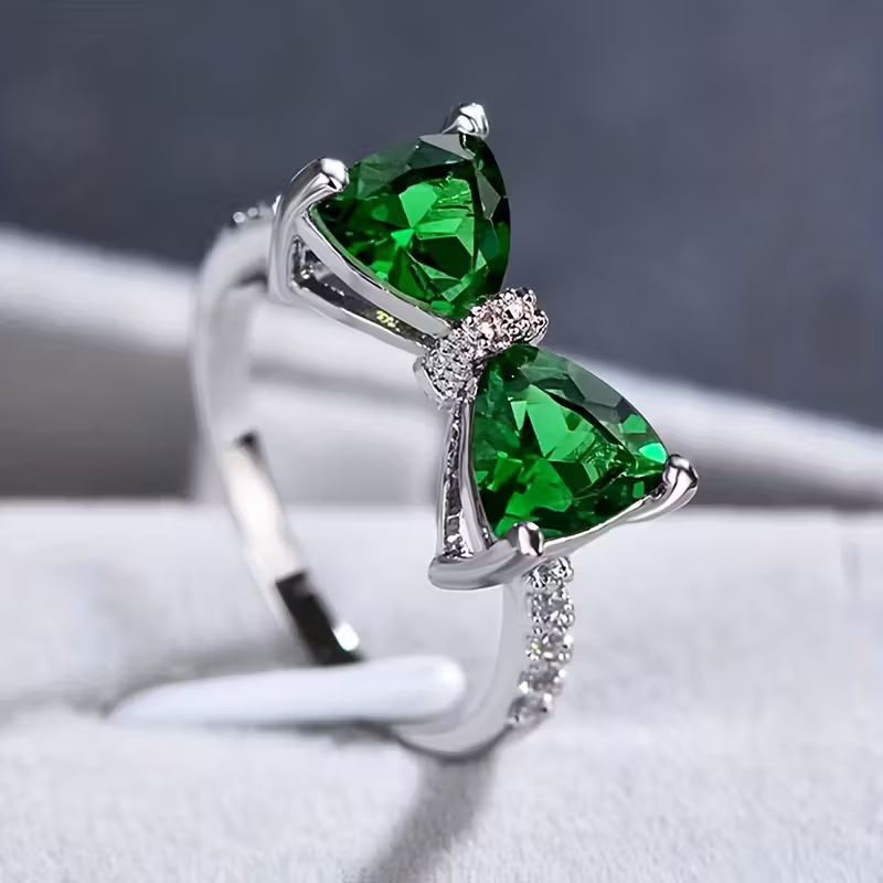 Bow Ring in Four Stone Colours