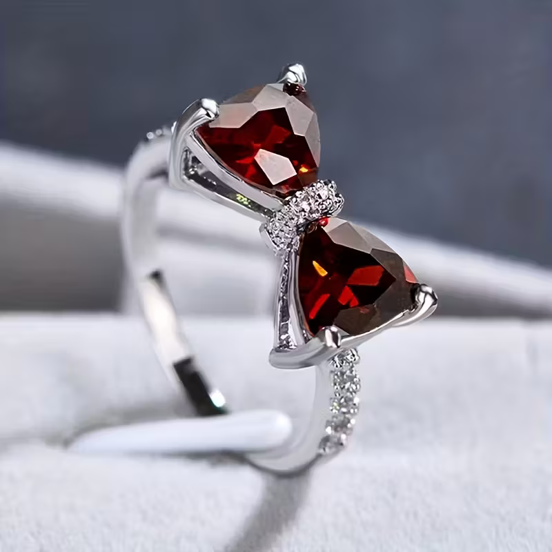 Bow Ring in Four Stone Colours