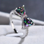 Bow Ring in Four Stone Colours