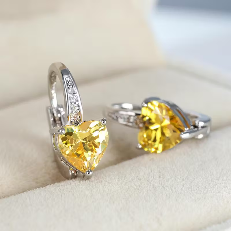 Heart Earrings in Six Colours