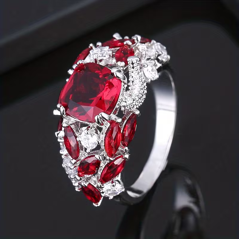 Blossom Ring in Three Stone Colours