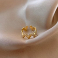 Adjustable Twin Heart Ring