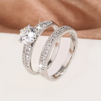Twin Stone Crown Ring