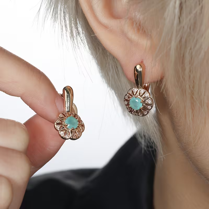 Turquoise Sunburst Earrings